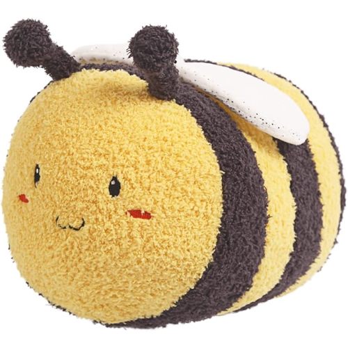 ARELUX 14in Soft Bee Stuffed Animal Plush Toy Cute Fuzzy Bumblebee Plushies Doll Realistic Cartoon Honeybee Anime Pillow Room Decor Birthday for Kids Friends Boys Girls