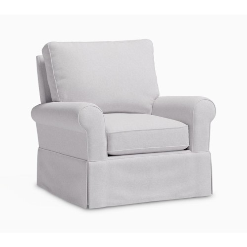 PB Kids® Comfort Upholstered Glider, Brushed Crossweave Light Gray