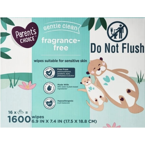Parent's Choice fragrance free Baby Wipes