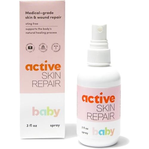 Active Skin Repair Baby First Aid Spray, Medical Grade Hypochlorous, 3 oz