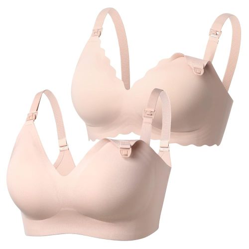 Momcozy Nursing Bras for Breastfeeding 2 Pack, YN21 and YN46…