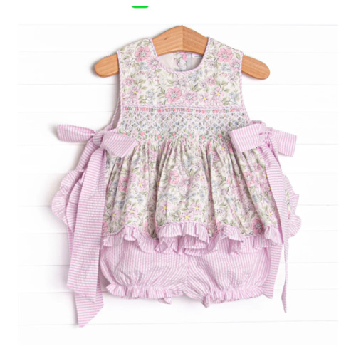 Proper Petals Smocked Bloomer Set, Pink – Stitchy Fish