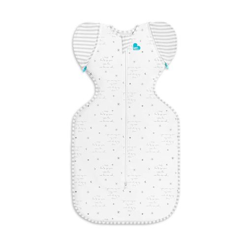 Love to Dream Swaddle Up Transition Bag - Arms Up Position - Light and Ultra Breathable Cotton, Twin Zip - Zip Off Wings - Spring, Summer - Sleep Bag - 0.2TOG - You are My Grey, Medium