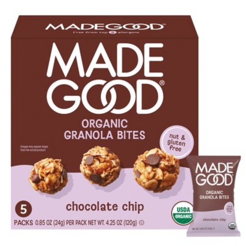 MadeGood Chocolate Chip Organic Granola Bites - 4.25oz/5pk