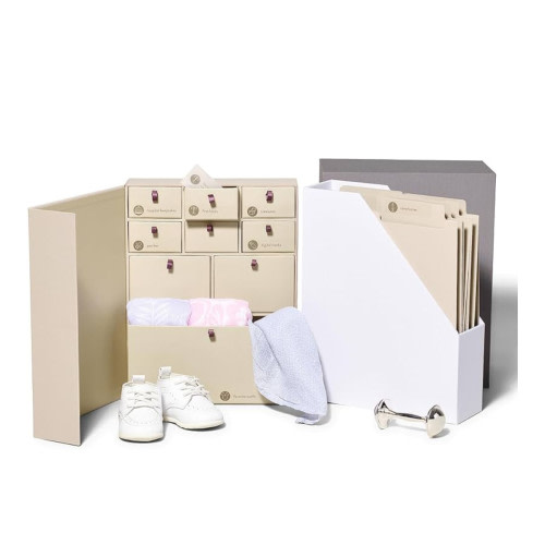 Savor The Library Baby Keepsake Box, Slate