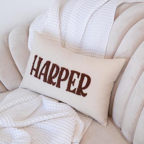 Personalized Name Pillow, Custom Name Pillow, Punch Needle Pillow, Kids Name Decor, Nursery Decor, Personalized Gift