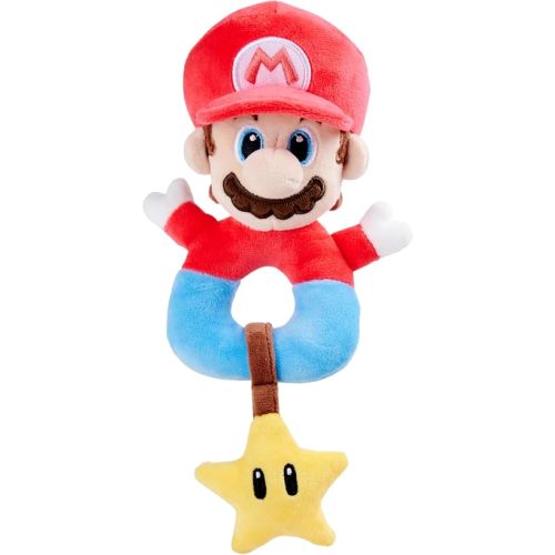 My Mario Baby Activity Grabber with Rattle – 6-Inch Plush Grasp Toy with Crackling Star for Infants & Newborns