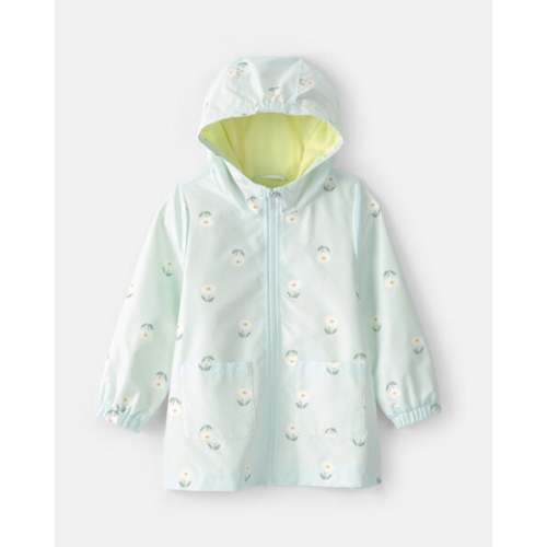 Toddler Girl Floral Raincoat - Blue | Carter's