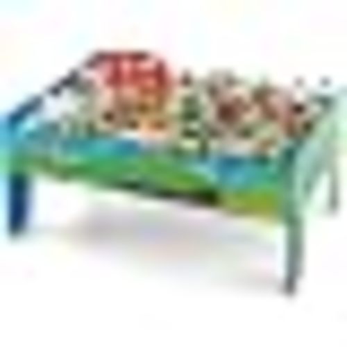 Amazon.com: HONEY JOY Train Table, Wooden Kids Activity Table w/ 80 Multicolor Pieces, Tracks, Trains, Cars, Toddler Toy Train Table Set w/Reversible Tabletop, Gift for Boys Girls Ages 18 Months+ (Blue) : Toys & Games