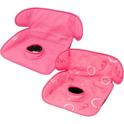 Pink Piddle Pad 2-Pack – Waterproof Car Seat & Stroller Protector for Potty Training Toddlers & Babies, Machine Washable, Anti-Slip Backing, Universal Fit