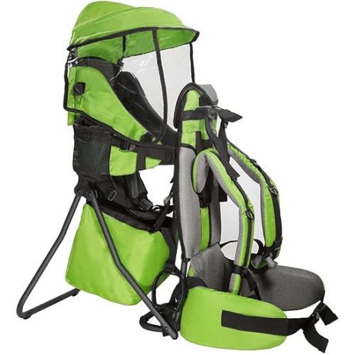 ClevrPlus Cross Country Baby Backpack Hiking Child Carrier Toddler Green