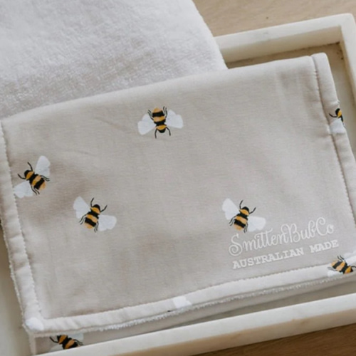 Bumble Bees Burp Cloth – Smitten Bub Co.