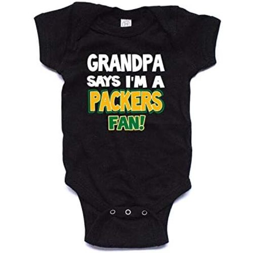 NanyCrafts My Grandpa Says I'm a Packers Fan Baby Bodysuit, Grandpa Packers Fan