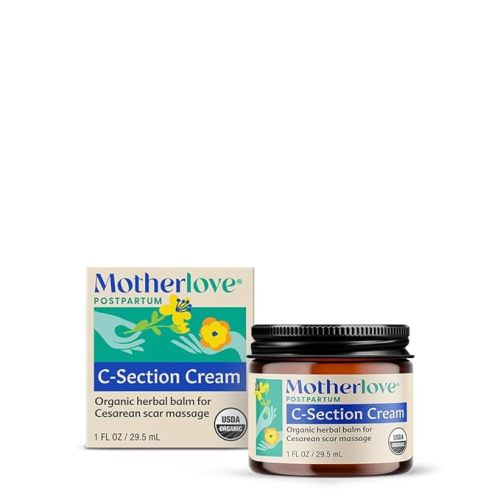 Motherlove C-Section Cream (1 oz) | Organic Herbal Balm for Cesarean Scar Massage