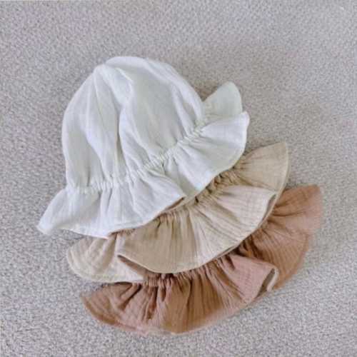 Organic Muslin Baby Hat: Unisex Summer Bucket Hat