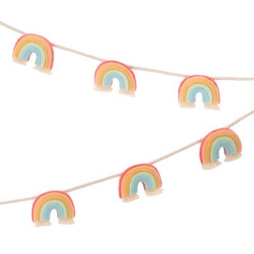 Meri Meri Felt Rainbow Garland (8' with excess cord - Pack of 1)