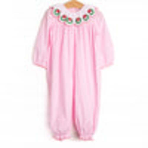 Adorned and Decorated Embroidered Romper, Pink – Stitchy Fish