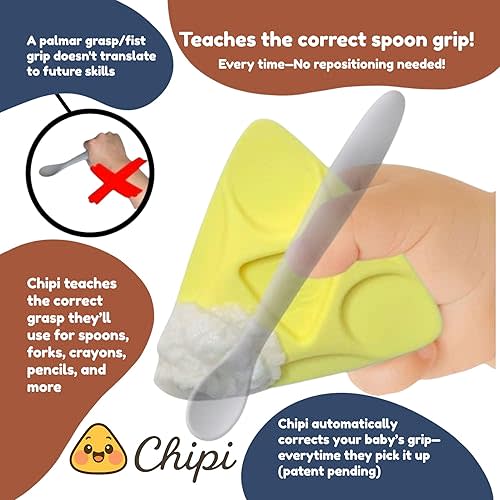 Chipi Baby Spoon Developmental Pincer Grasp Self Feeding Spoon System