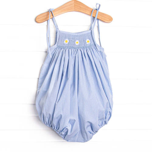 Darling Daisies Smocked Bubble, Blue – Stitchy Fish
