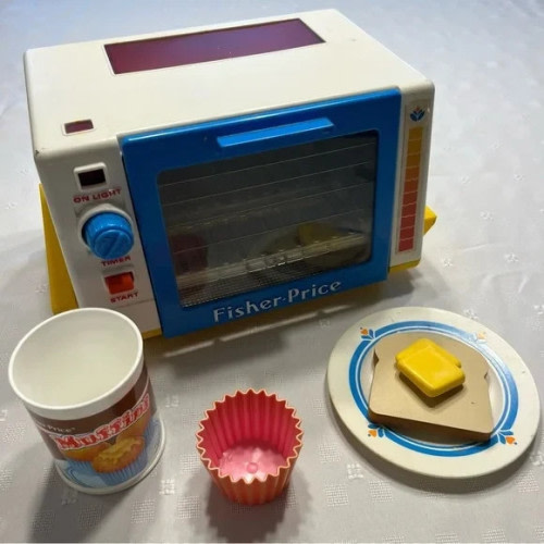 Vintage 1987 Fisher-Price fun with food toaster oven #2117