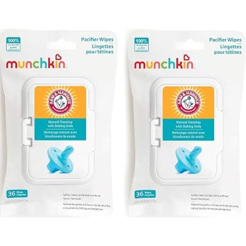 Munchkin Arm & Hammer Pacifier Wipes for Baby Essentials, 72 Count