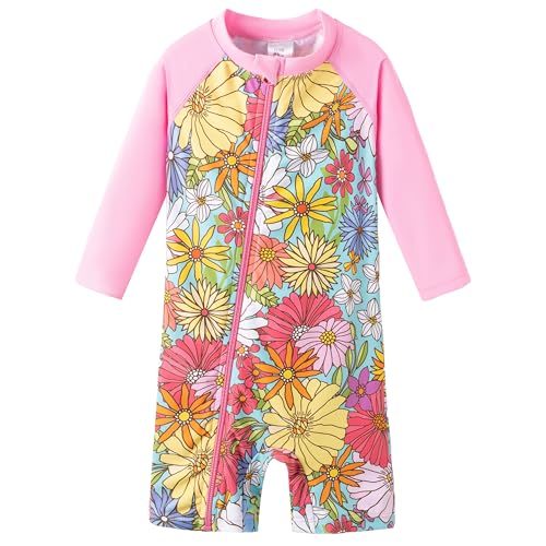 UMELOK Baby Girl Swimsuit Infant Rash Guard Swimwear UPF 50+ Sun Protection Bathing Suit