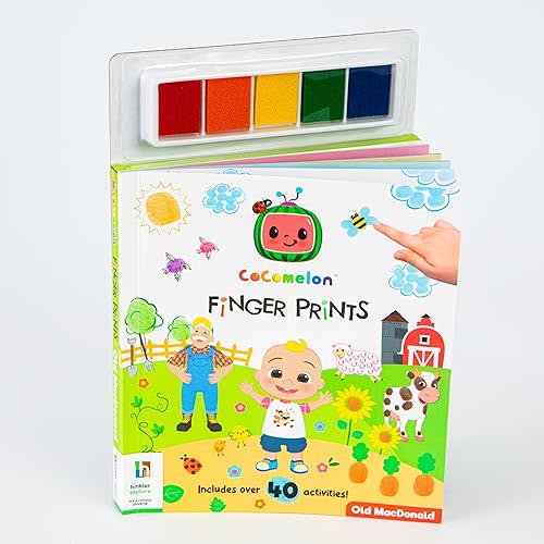 CoComelon Old Macdonald Finger Prints | Fingerprint Activity Book | Finger Painting for Toddlers | Fingerprint Ink Pad | Nursery Rhymes for Babies