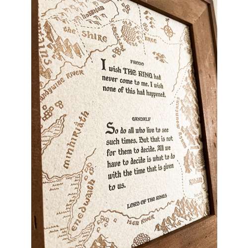 Lord of the Rings Quote Print - 8x10 Letterpress Art Print