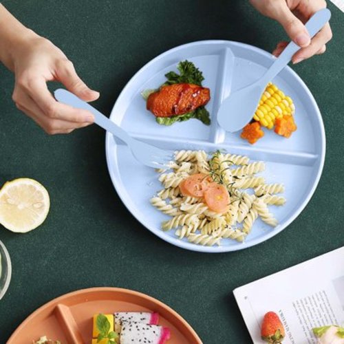 Baby Feeding Set, Silicone Baby Plates with Suction, Spoons and Forks Set for Toddler Utensils, BPA Free, Baby Led Weaning Supplies for Eating Essentials