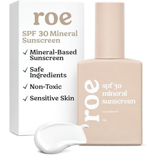 Roe Wellness- Baby Sunscreen Mineral & Reef Safe, Zinc Oxide, Non-Toxic Ingredients SPF 30 | Great For Toddlers, Kids, Newborns & Babies | Non-Greasy, Paraben-Free