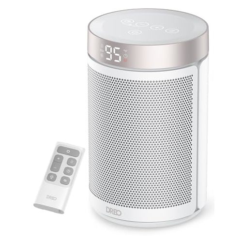 Dreo Space Heater, Portable Electric Heaters for Indoor Use with Thermostat and Remote, 2024 Upgraded, Digital Display, 12H Timer, 5 Mode, 1500W PTC Ceramic Fast Safety Heat for Office Bedroom Home