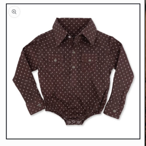 Diamonds & Rust Long Sleeve Pearl Snap Onesie – Cowkid Clothing Company