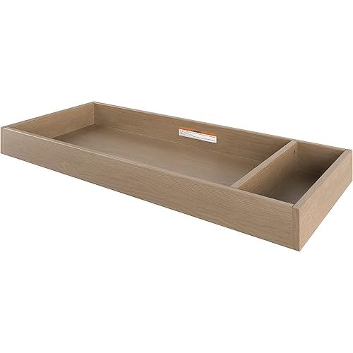 Child Craft Universal Changing Table Topper, Convert Dresser into a Changing Table Surface, Securely Attaches, Non-Toxic, Baby Safe Finish (Nutmeg)