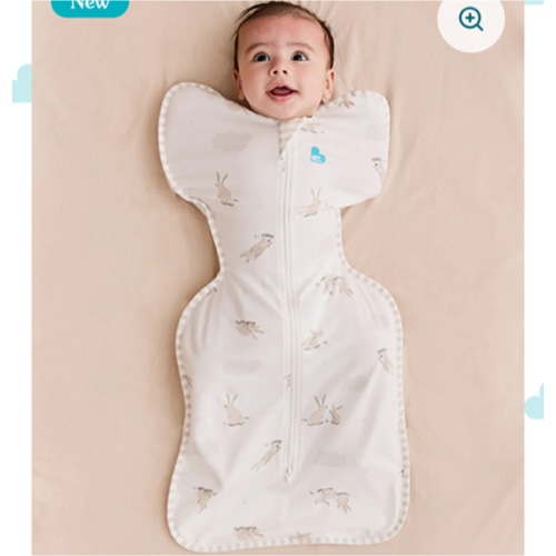 Swaddle Up™ 1.0 TOG Cotton White Cloud Bunnies