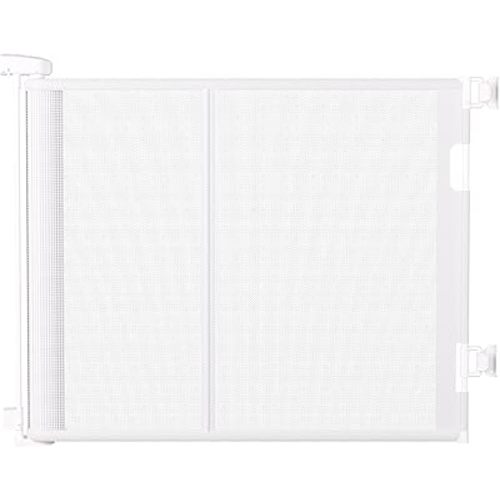 120 inches Extra Wide Baby Gate, 34 inches Tall Retractable Pet Gate for Large Openings, Hallways, Room Dividers, Mesh Safety Barrier for Indoor Outdoor Use, White