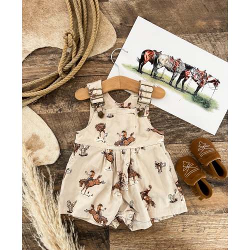 Western Rodeo Scene Overalls(Little Kid) – theFRINGEDpineapple