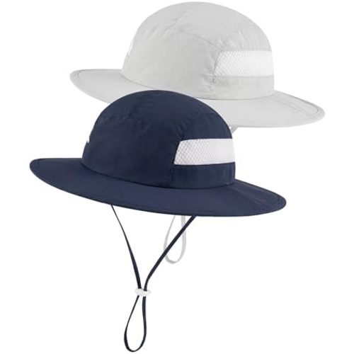 HONGTEYA Baby Sun Hat Infant Toddler Boys Girls Sun Protection Bucket Hat Wide Brim Summer Beach Hat