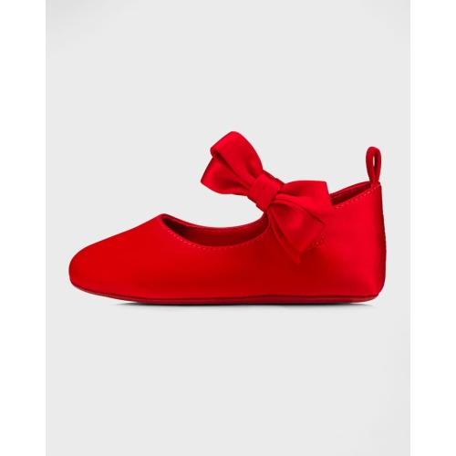 Girl's Lou Babe Satin Bow Ballet Flats, Baby