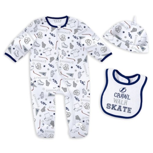 Newborn & Infant Tampa Bay Lightning WEAR by Erin Andrews Sleep and Play Sleeper Set with Bib