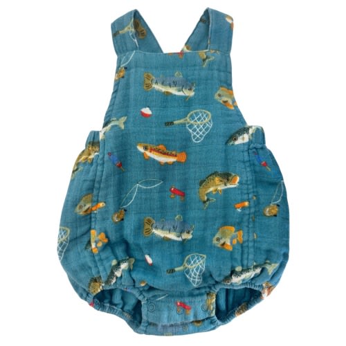 Gone Fishing Muslin Retro Sunsuit – The Piney Cove