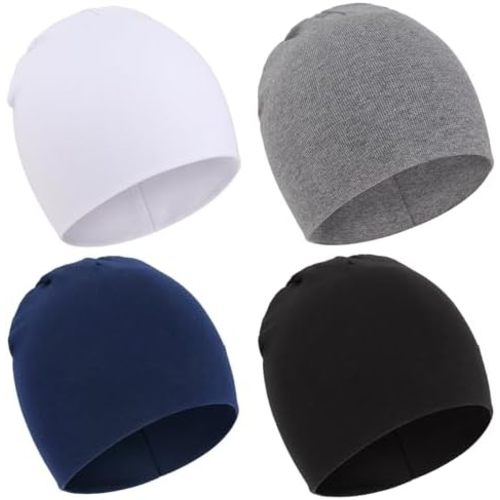 DRESHOW BQUBO 4 Pieces Baby Beanie Newborn Toddler Soft Cute Knit Hat Hospital Hats for Baby Boys Infant Cap Beanies