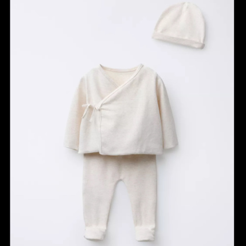 NEWBORN SET AND POUCH - Beige marl | ZARA United States