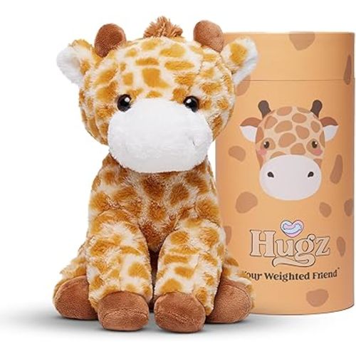 Hugz Official Weighted Stuffed Animal 3.8 lb for Adults and Kids - Premium Stuffed Plushie (Moose The Giraffe)