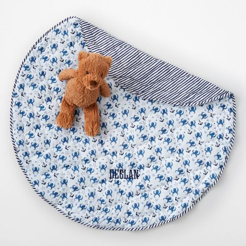 Block Print Quilted Play Mat