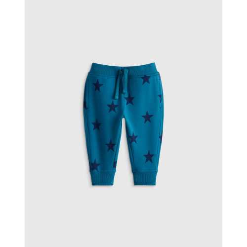 Organic Cotton French Terry Joggers - Baby in Blue Stars