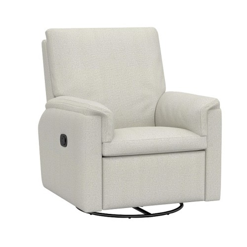 Dream Manual Swivel Glider & Recliner, Performance Heathered Basketweave, Dove