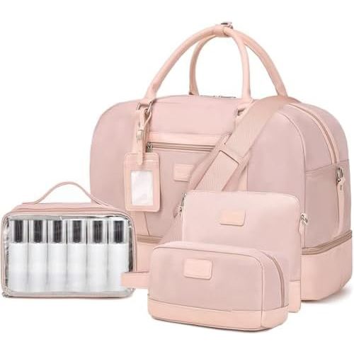 4PCS Weekender Bags for Women Large Overnight Weekend Travel Duffel Bags