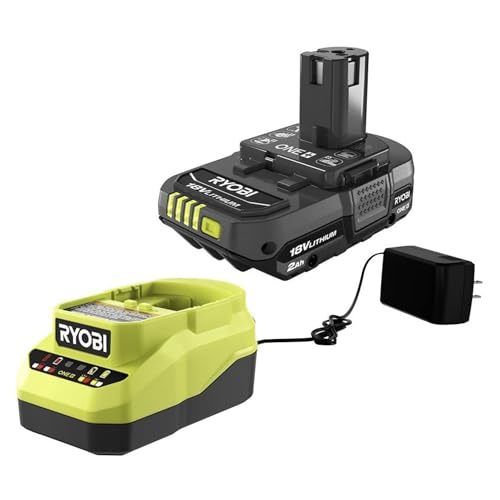 Ryobi One+ 18v Lithium Ion 2.0ah Battery and Charger Kit, Extreme Weather Performance Fast Charging Under 1 hour