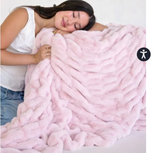 Hugs Bashful Pink Blanket | Minky Couture
