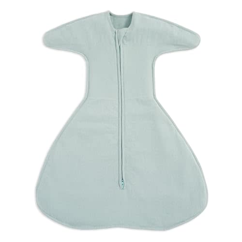HALO Sleepsack SwaddleStretch, Arms Up or Extended Arms, Newborn Baby Swaddle, 0 – 3 Months, 0.5 TOG, Calm Sage